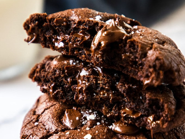Double chocolate fudge cookies