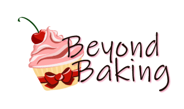 Cupcake logo with cherry and bow